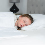 Hugged® Bambus junior sengetøj 100x140 cm - Hvid