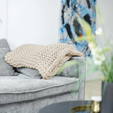 Hugged® - Tyngdetæppe 140x200 cm - Beige (7kg)